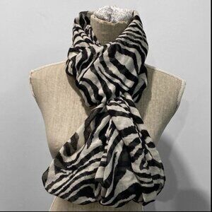 Infinity Scarf Zebra White and Black Mob Wife Scarf